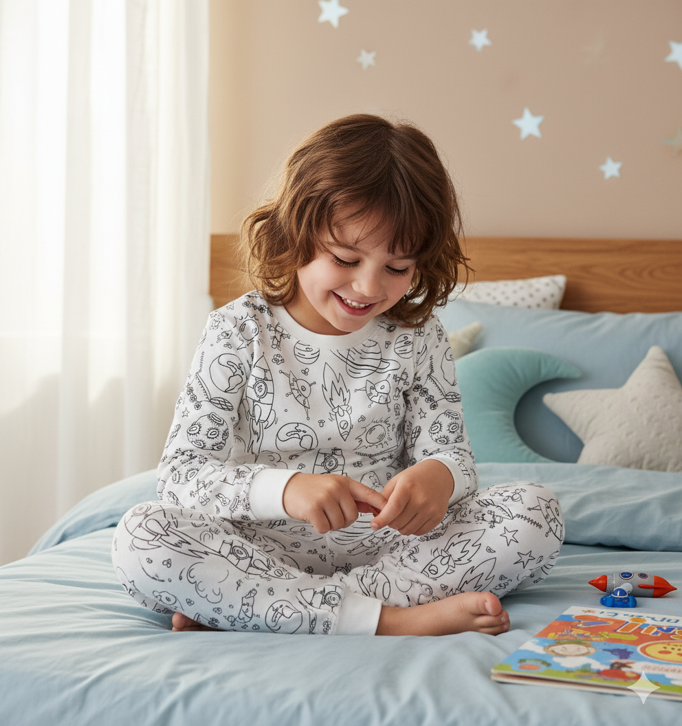 Color Me - Creative Pajamas Set for Kids