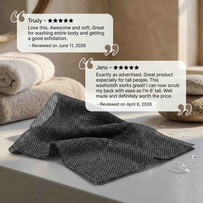 LEZONIS Silq™ Exfoliating Antibacterial Shower Towel