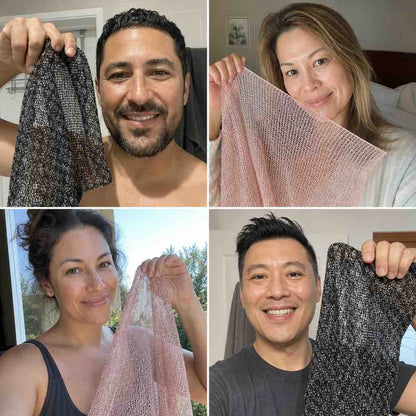 LEZONIS Silq™ Exfoliating Antibacterial Shower Towel